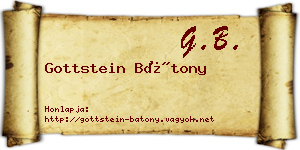 Gottstein Bátony névjegykártya